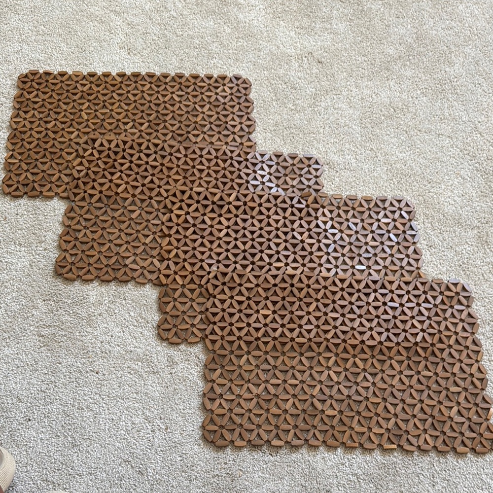 Brown Geometric Placemats Set (4)